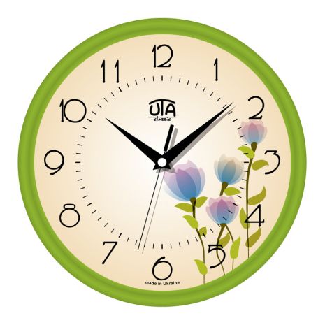 Настенные часы (30 cм) UTA-01-GR-14 салатовые