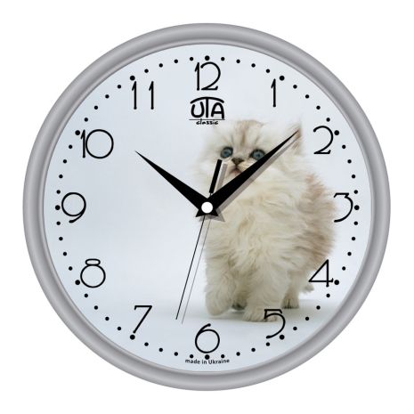 Настінний годинник (30 см) срібло UTA-01-S-15