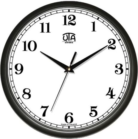 Офісні настінні годинники (30 см) UTA-01-B-41 Чорний Офісні настінні годинники (30 см) UTA-01-B-41 Чорний