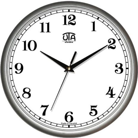 Офісний настінний годинник (30 см) UTA-01-S-41 срібло