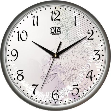 Настенные часы (30 cм) UTA-01-S-36 серебристые