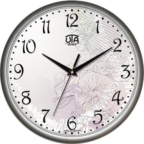 Настінний годинник (30 см) Срібло UTA-01-S-36