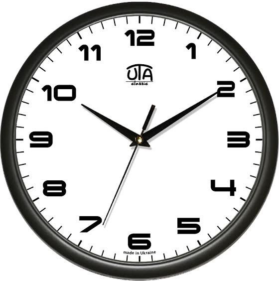 Настенные часы в офис (30 cм) UTA-01-B-38 черные Настенные часы в офис (30 cм) UTA-01-B-38 черные