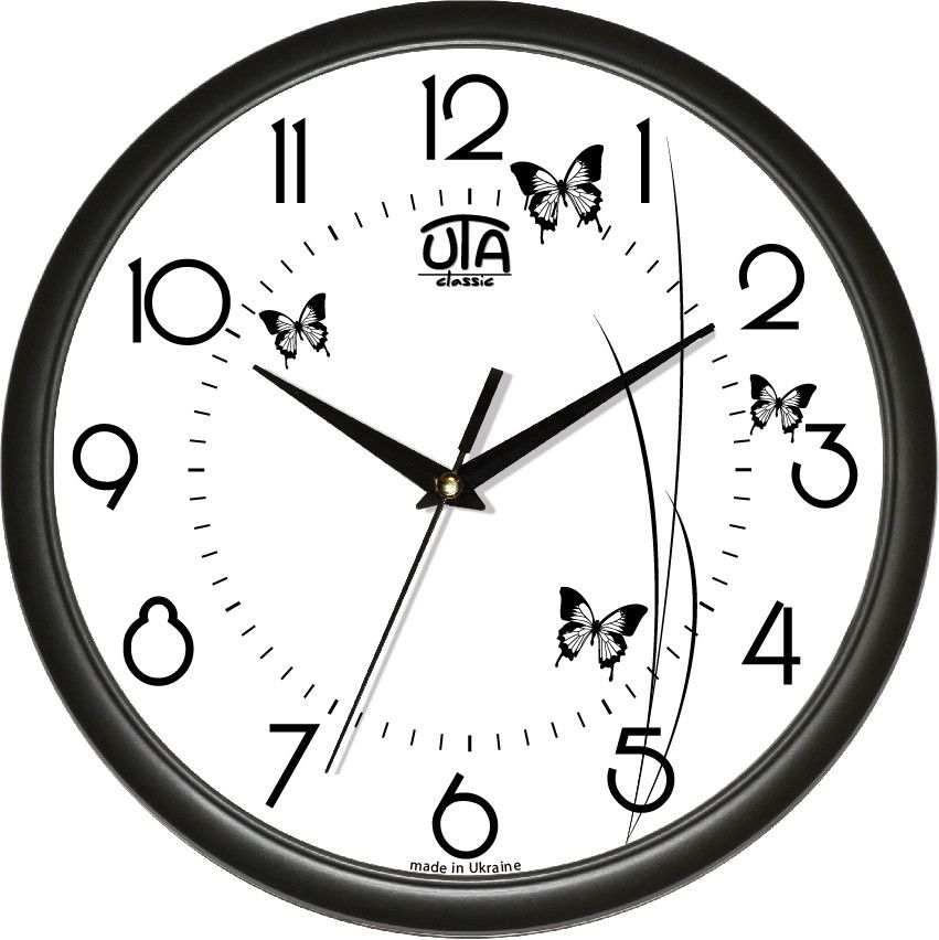 Настенные часы (30 cм) UTA-01-B-28 черные Настенные часы (30 cм) UTA-01-B-28 черные