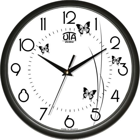 Настенные часы (30 cм) UTA-01-B-28 черные Настенные часы (30 cм) UTA-01-B-28 черные