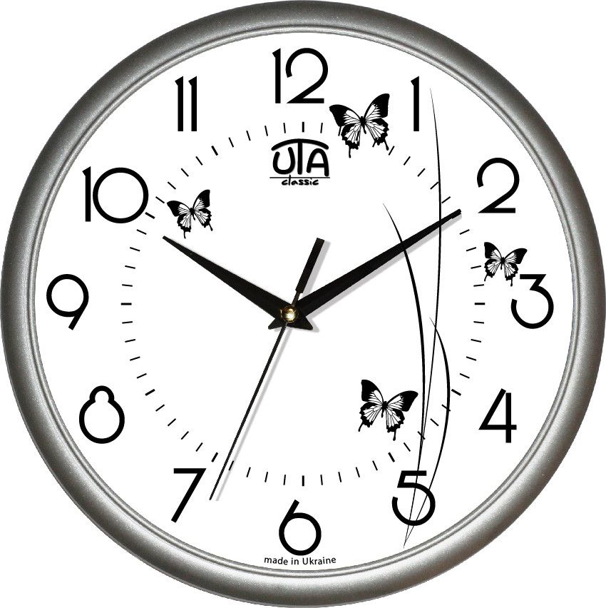 Настінний годинник (30 см) UTA-01-S-28- срібло Настінний годинник (30 см) UTA-01-S-28- срібло