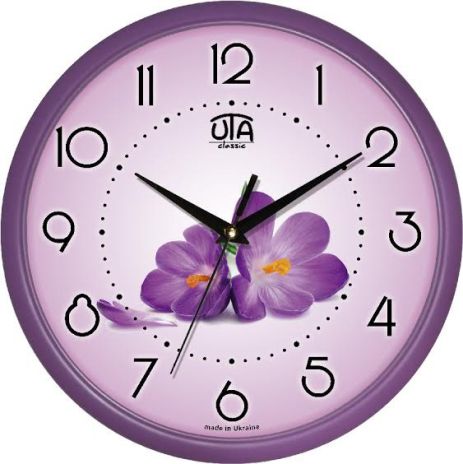 Настенные часы (30 cм) UTA-01-L-33 сиреневые