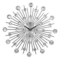 Бесшумные настенные часы (32 см) "Солнце" для спальни