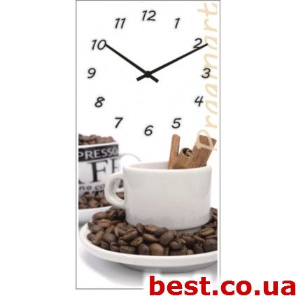 Настінний годинник із символами, логотип для замовлення скляних прямокутних (225x450 мм) [скло, відкрити]