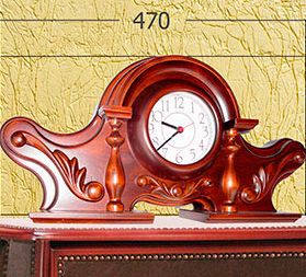 Настольные каминные деревянные часы 1WC-2-47x24x11