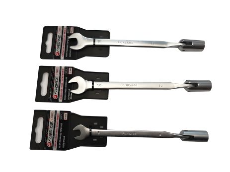 Ключ ріжково-торцевий шарнірний 18мм на пластиковому утримувачі FORSAGE F-75218