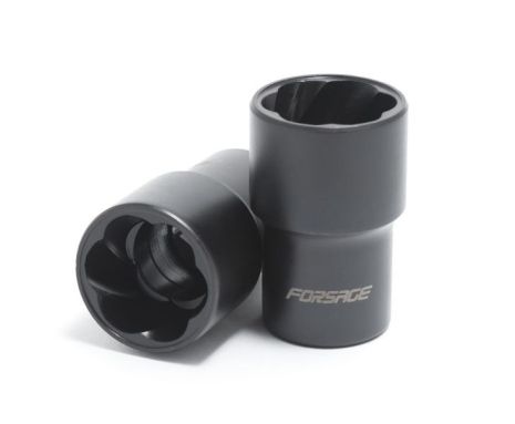 Головка-екстрактор для пошкоджених болтів/гайок 19ммх50мм, 1/2", на пластиковому тримачі Forsage ROCKFORCE F-90619 Головка-екстрактор для пошкоджених болтів/гайок 19ммх50мм, 1/2", на пластиковому тримачі Forsage ROCKFORCE F-90619