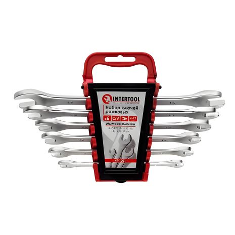 INTERTOOL HT-1001: Набір ріжкових ключів, 6 шт., 6-17 мм