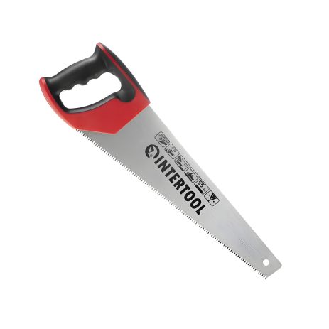 Дерев'яна ножівка, 400 мм, з гартованим зубом, потрійне заточування, 7 зуб/дюйм INTERTOOL HT-3104