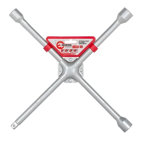 Ключ балонний хрестовий, укріплений, 1/2", 406×16 мм, 17×19×21 мм, професіональний INTERTOOL HT-1603