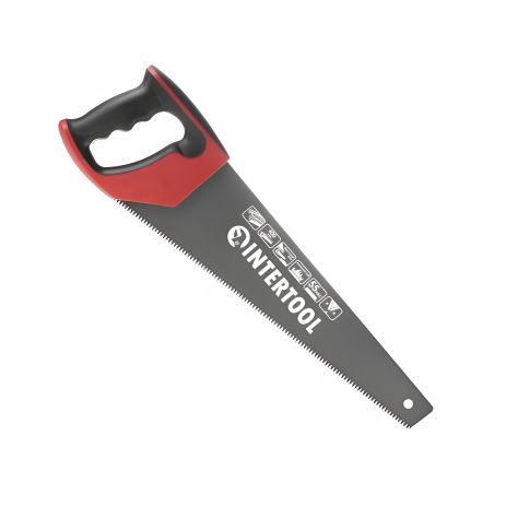 Ножовка по дереву, 400 мм, с тефлоновым покрытием, с каленым зубом, тройная заточка, 7 зуб/дюйм INTERTOOL HT-3107
