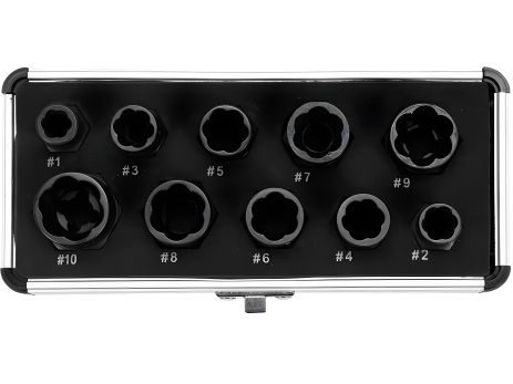 Экстракторы для сломанных винтов 10 шт., набор Yato YT-06031 Экстракторы для сломанных винтов 10 шт., набор Yato YT-06031