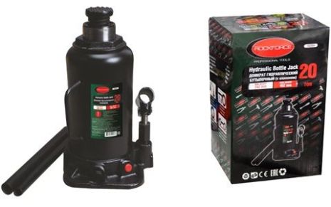 Домкрат бутылочный 20 т с клапаном ROCKFORCE RF-T92004 Домкрат бутылочный 20 т с клапаном ROCKFORCE RF-T92004