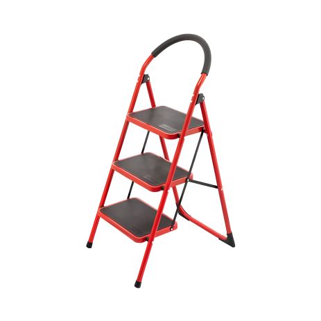 Стальная стремянка на 3 ступени 380×260 мм высотой 1131 мм INTERTOOL LT-0037