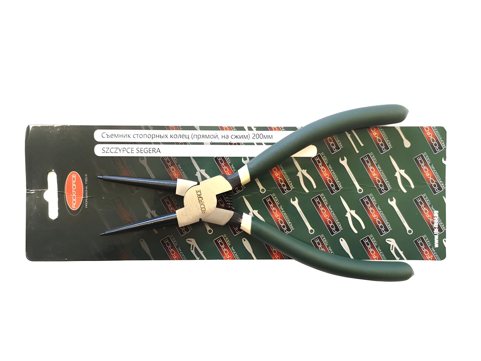 Съемник стопорных колец прямой на сжим(L-330мм),в блистере ROCKFORCE FORSAGE RF-609330HS