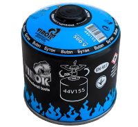 Газовый баллон 1-разовый с резьбой 500g/870ml. для плит/кемпинга (EN417) BUTAN VIROK 44V155