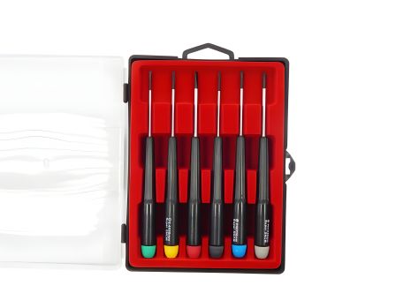 Ювелирный набор отверток 6 предметов в пластике ROCKFORCE RF-2066 Ювелирный набор отверток 6 предметов в пластике ROCKFORCE RF-2066