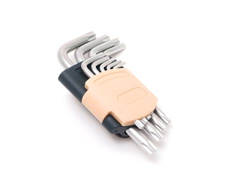 TORX Г-подібних ключів набір 9 предметів (Т10, Т15, Т20, Т25, Т27, Т30, Т40, Т45, Т50) у пластиковому тримачі ROCKFORCE FORSAGE RF-5098 TORX Г-подібних ключів набір 9 предметів (Т10, Т15, Т20, Т25, Т27, Т30, Т40, Т45, Т50) у пластиковому тримачі ROCKFORCE FORSAGE RF-5098