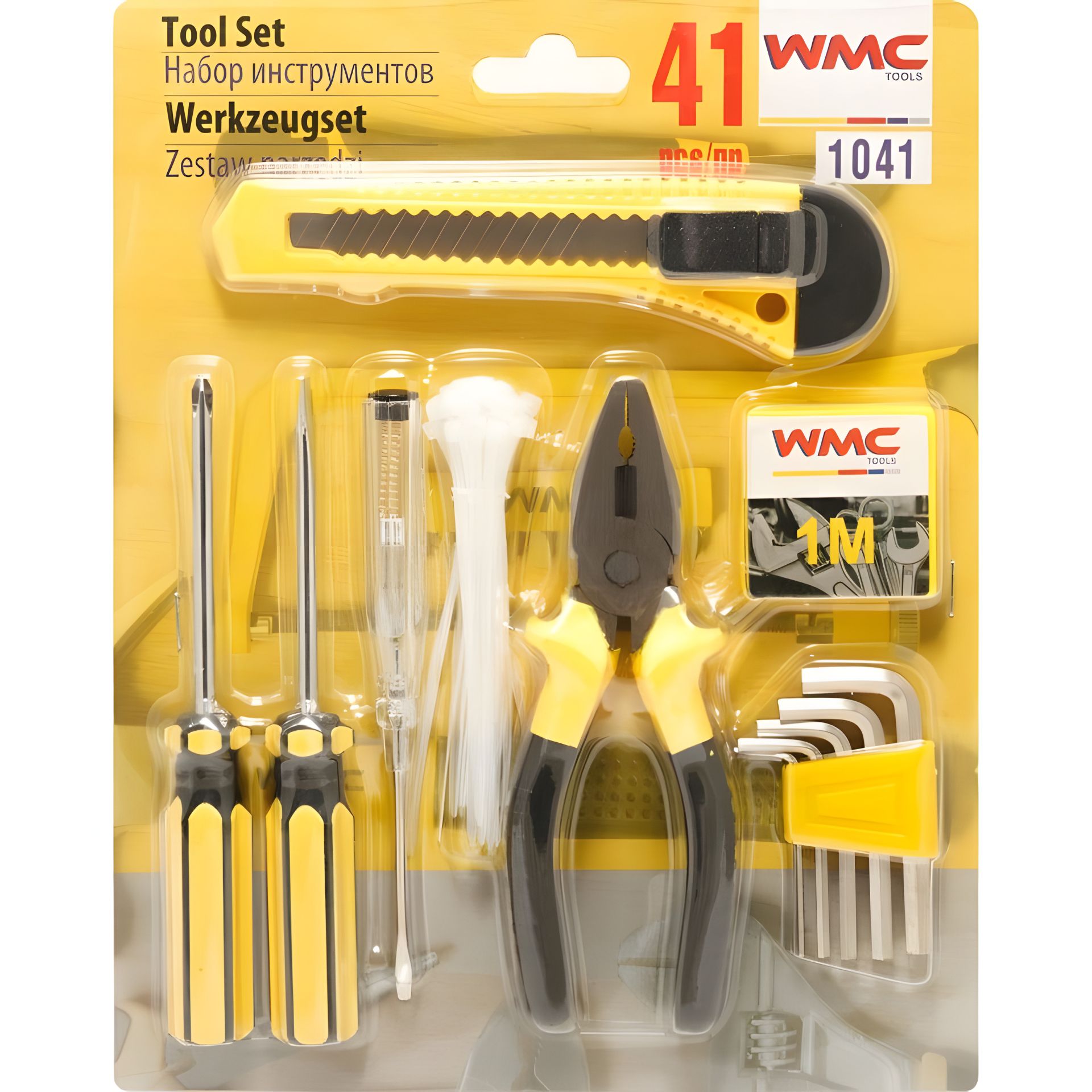 Набір інструментів 41 предмет 1041 WMC TOOLS WT-1041 Набір інструментів 41 предмет 1041 WMC TOOLS WT-1041