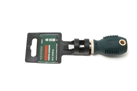 Викрутка шліцева магнітна "Profi" S2 SL6.5х38мм ROCKFORCE FORSAGE RF-70365038 з тримачем
