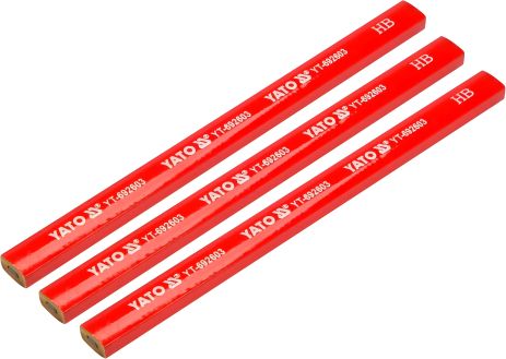 Столярные карандаши с твердостью HB, Yato модель YT-692603 Столярные карандаши с твердостью HB, Yato модель YT-692603