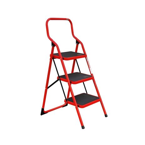 Стремянка стальная, 3 ступени, 380×260 мм, высота: 1145 мм INTERTOOL LT-0033