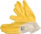Перчатки рабочие желтые с латексными покрытием, размер 9 Yato YT-7480