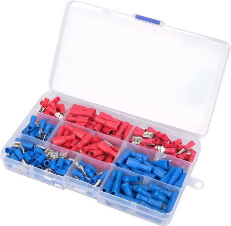 Набор изолированных электрических разъемов с клеммами: 240 шт, в футляре Yato YT-068912 Набор изолированных электрических разъемов с клеммами: 240 шт, в футляре Yato YT-068912