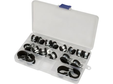 Металеві гумові хомути Ø=6, 8, 10, 13, 16 мм, 18 шт Yato YT-067833