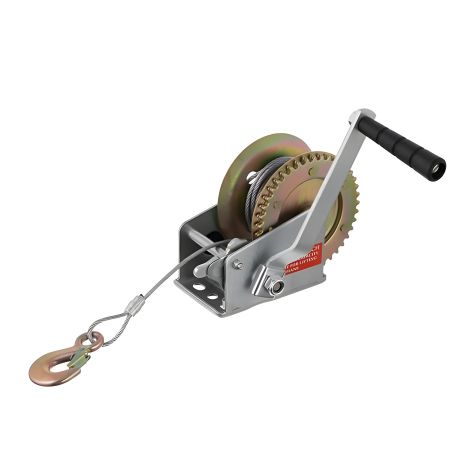 Важільна барабанна лебідка, тягове зусилля 450 кг, сталевий трос INTERTOOL GT1454