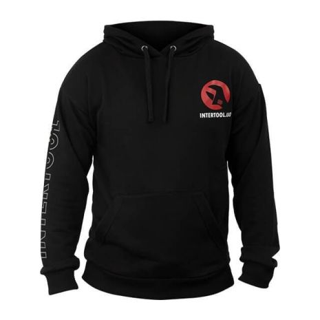 Худі чорний, трикотаж, L INTERTOOL SP-4001