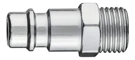 Быстросъемный латунный наконечник NEO 12-641, внешняя резьба 3/8”, никелированный Быстросъемный латунный наконечник NEO 12-641, внешняя резьба 3/8”, никелированный