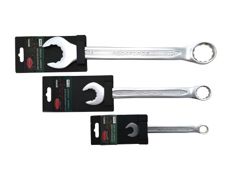 Ключ комбинированный с профилем "Super drive" 18мм" на пластиковом держателе ROCKFORCE WMC TOOLS RF-75518SD