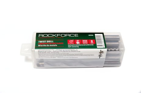 Металлическое сверло 4.5мм HSS (10шт), пластиковый футляр ROCKFORCE FORSAGE RF-DSP45