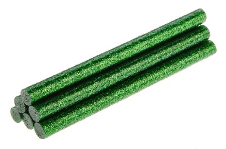 Клейові стрижні 8 x 100 мм, 6 шт., з блискітками зелені Topex 42E184 Клейові стрижні 8 x 100 мм, 6 шт., з блискітками зелені Topex 42E184