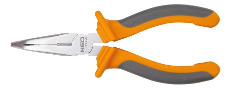 Вигнуті подовжені плоскогубці з бічним лезом для різання кабелю 200 мм NEO 01-016