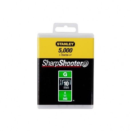 Скоба для степлера "Heavy Duty" тип "G", h= 10 мм, 5000 шт. Stanley 1-TRA706-5T