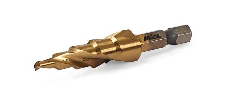 Miol ступенчатое сверло по металлу HSS 4241, TiN, 4-22 мм 23-301