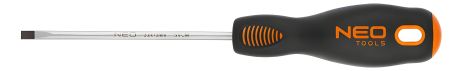 Шлицевая отвертка, S2, твердость жала 56HRC, с намагниченной трехгранной рукояткой, NEO 04-004