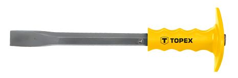 Зубило 500 мм * 19 мм с пластмассовым фартуком для защиты руки от Topex 03A159