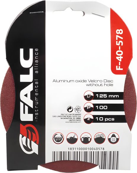 Круг наждачный самоклеющийся 125 мм, К220, уп. 10 шт MIOL F-40-586