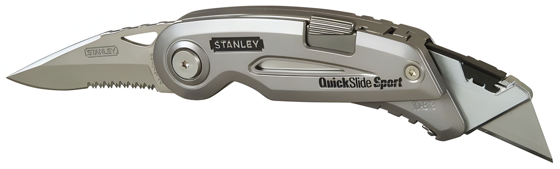 ΠΡΠΆ Π· Π΄Π²ΠΎΠΌΠ° Π»Π΅Π·Π°ΠΌΠΈ 120 ΠΌΠΌ "QuickSlide Sport Utility Knife" STANLEY 0-10-813 ΠΡΠΆ Π· Π΄Π²ΠΎΠΌΠ° Π»Π΅Π·Π°ΠΌΠΈ 120 ΠΌΠΌ "QuickSlide Sport Utility Knife" STANLEY 0-10-813