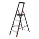 Драбина сталева, 4 сходинки, лоток для інвентарю, висота: 1350 мм, висота: висота до платформи: 850 мм, 150 кг INTERTOOL LT-0054