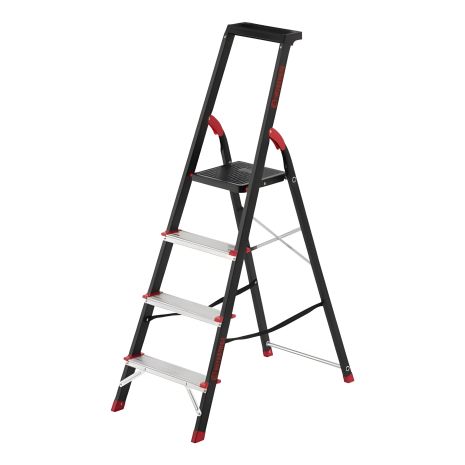 Драбина сталева, 4 сходинки, лоток для інвентарю, висота: 1350 мм, висота: висота до платформи: 850 мм, 150 кг INTERTOOL LT-0054 Драбина сталева, 4 сходинки, лоток для інвентарю, висота: 1350 мм, висота: висота до платформи: 850 мм, 150 кг INTERTOOL LT-0054
