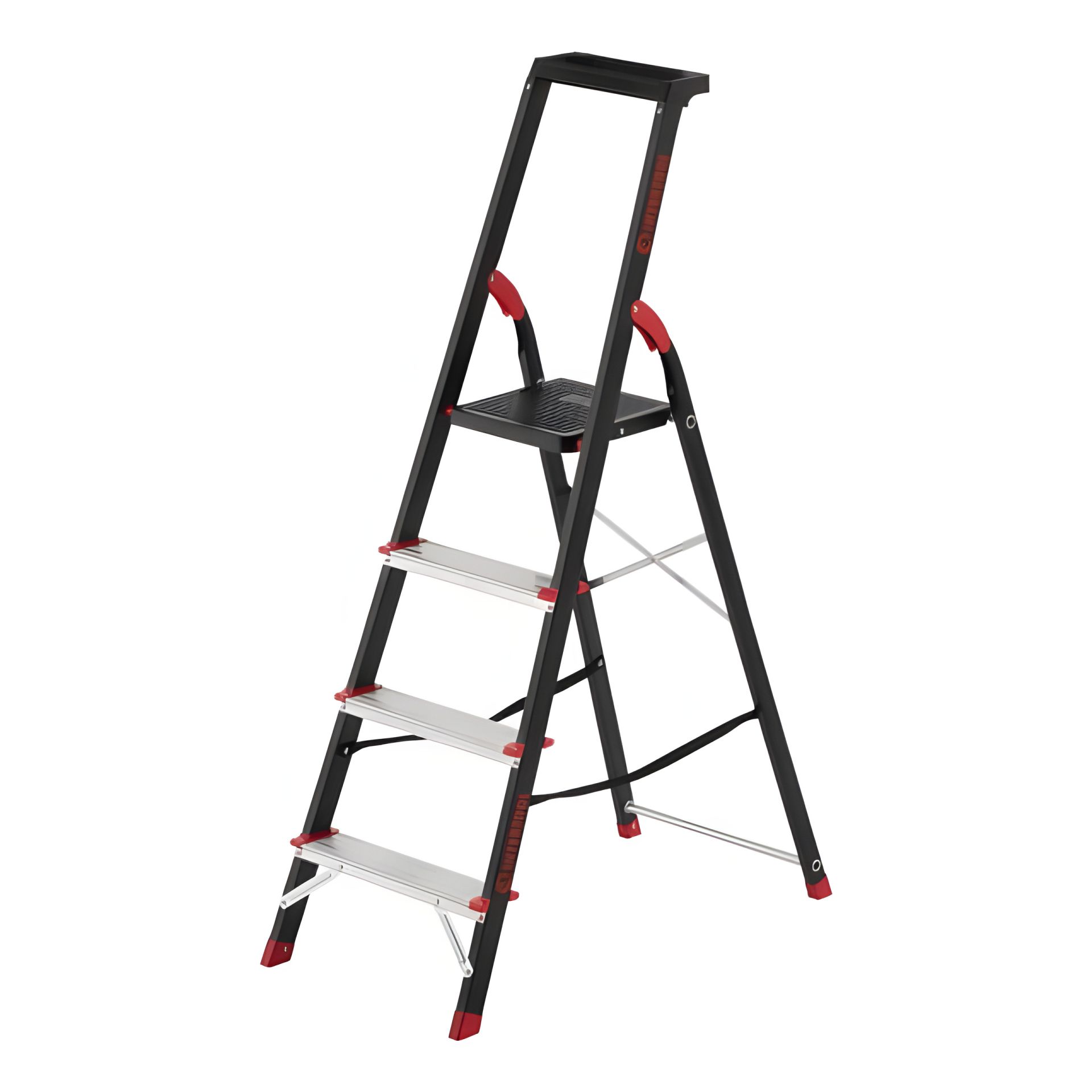 Стремянка стальная, 4 ступени, лоток для инвентаря, высота: 1350 мм, высота до платформы: 850 мм, 150 кг INTERTOOL LT-0054 Стремянка стальная, 4 ступени, лоток для инвентаря, высота: 1350 мм, высота до платформы: 850 мм, 150 кг INTERTOOL LT-0054